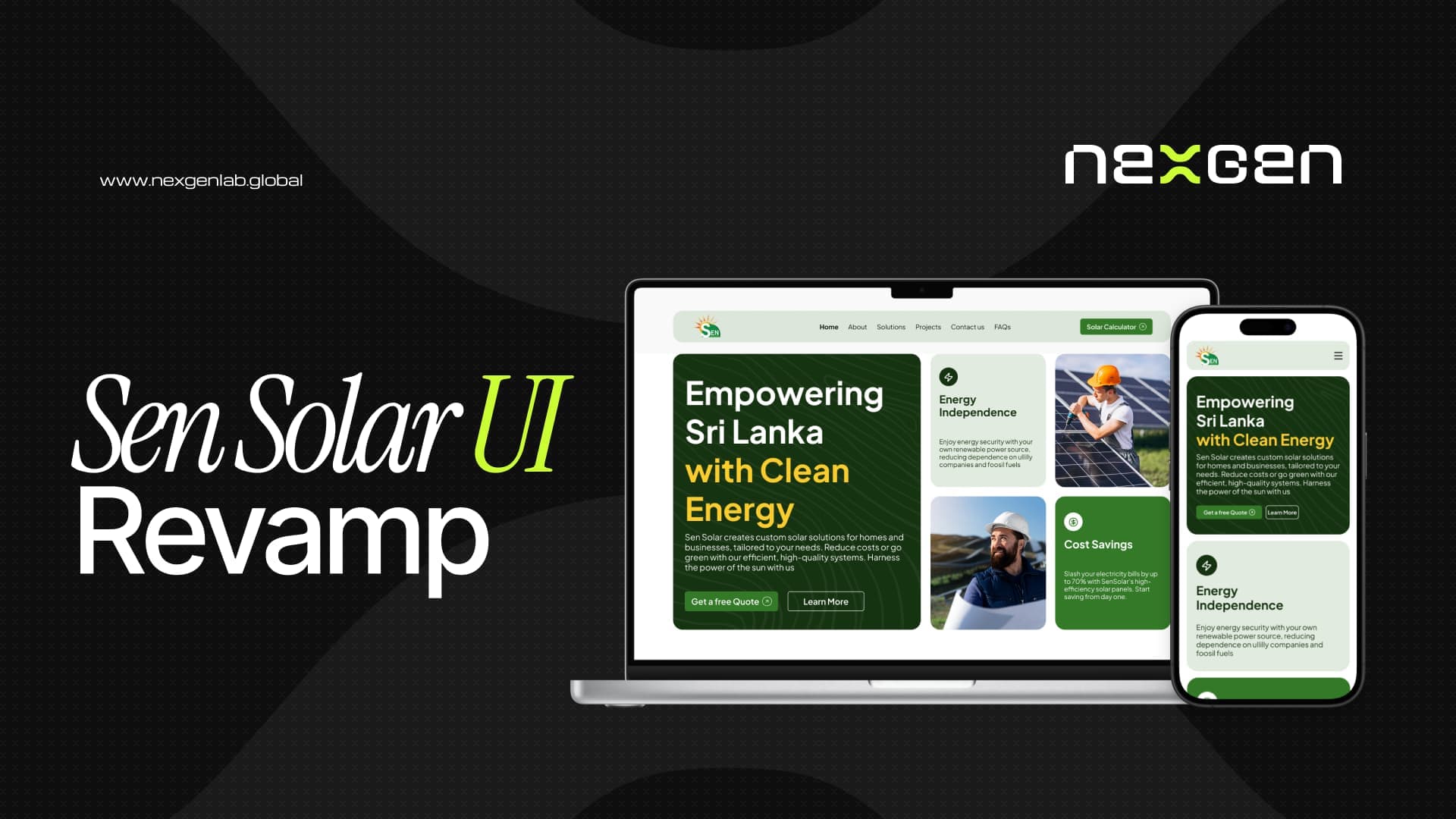 Sen Solar Website Revamp