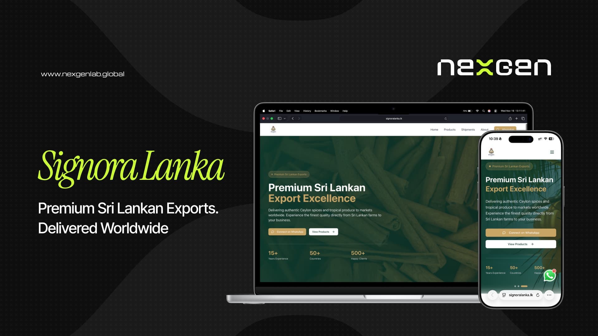 Signora Lanka Export Website