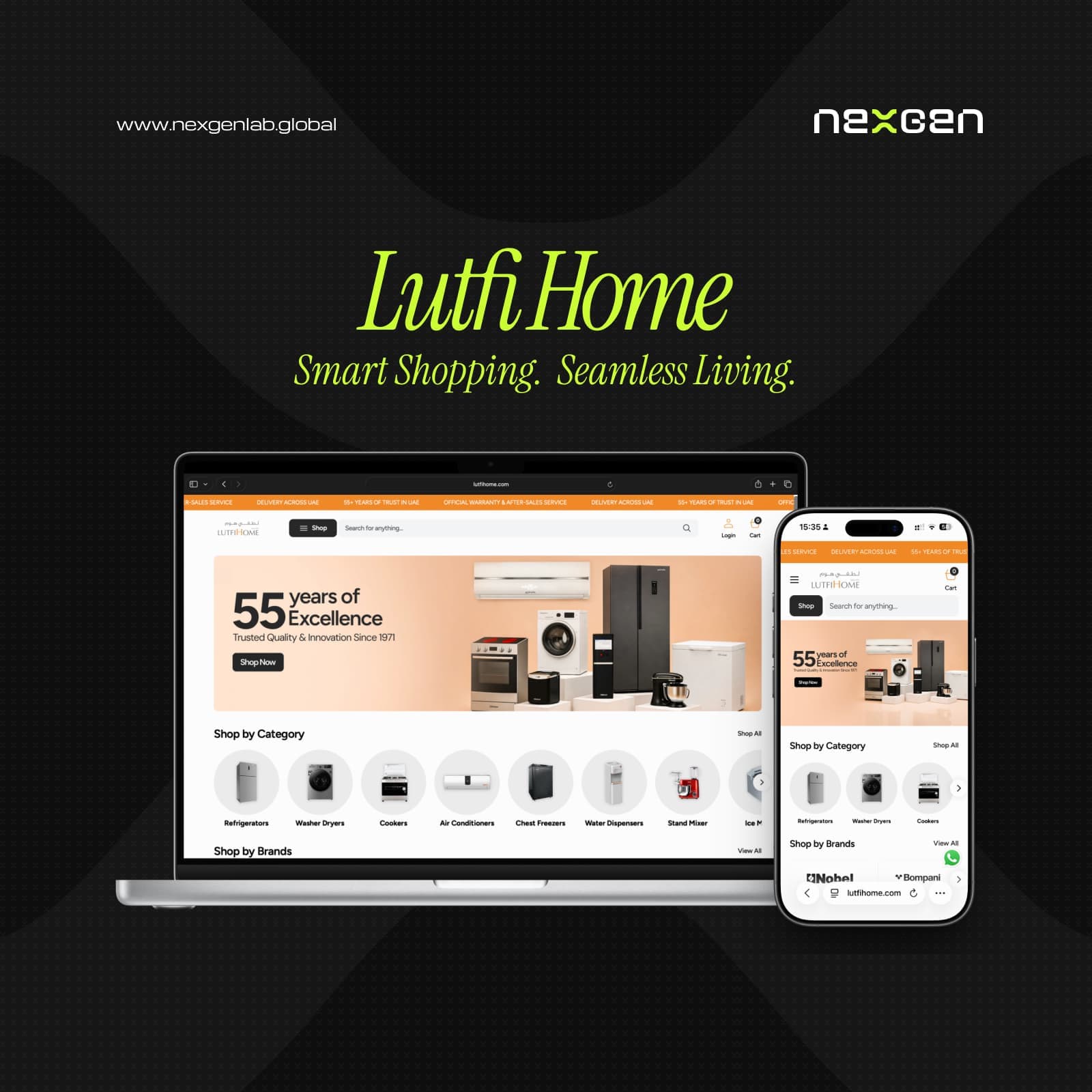 Lutfi Homes - Modern E-Commerce Website